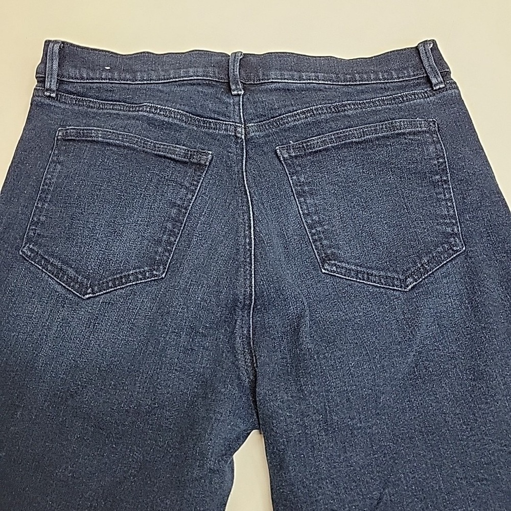 Ann Taylor Factory Petite Women's Jeans Size 12P Dark Wash Straight Slim Stretch - Picture 11 of 13